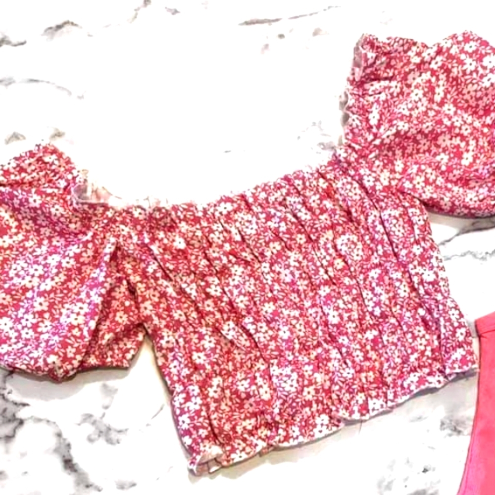 Shein Off The Shoulders Floral Top